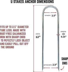 img 3 attached to 🌪️ N1Fit Trampoline Anchors - High Wind 12in U-Shaped Trampoline Stakes, Essential Trampoline Accessories for Secure Ground Anchoring