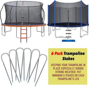 img 1 attached to 🌪️ N1Fit Trampoline Anchors - High Wind 12in U-Shaped Trampoline Stakes, Essential Trampoline Accessories for Secure Ground Anchoring