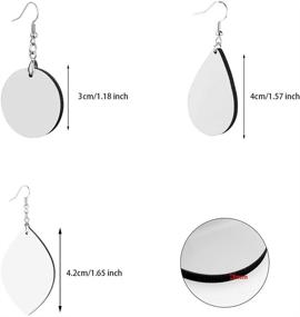 img 3 attached to 🎃 GAUSKY 18PCS Sublimation Earring Blanks: Heat Transfer MDF Teardrop Earrings for Halloween, Christmas, Valentine's Day - Perfect Women's DIY Crafts & Gifts