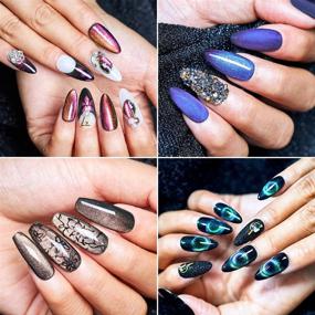 img 3 attached to Transform Your Nails with the MEET ACROSS 9D Cat Eye Gel Nail Polish Set - Starry Sky Magic Effect | UV LED Soak Off | 6 Color Manicure Kit | Includes Free Magnet Stick