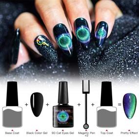 img 2 attached to Transform Your Nails with the MEET ACROSS 9D Cat Eye Gel Nail Polish Set - Starry Sky Magic Effect | UV LED Soak Off | 6 Color Manicure Kit | Includes Free Magnet Stick