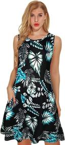 img 3 attached to 👗 Sleeveless Pocketed Tshirt Dresses: Vibrant Women's Clothing and Swimwear