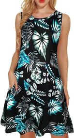 img 4 attached to 👗 Sleeveless Pocketed Tshirt Dresses: Vibrant Women's Clothing and Swimwear