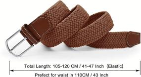 img 3 attached to Elastic Unisex Braided Casual Outdoor Men's Accessories and Belts