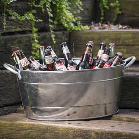 img 2 attached to 🛢️ 5.5 Gallon Tablecraft Galvanized Oval Beverage Tub