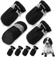 🐾 8pcs dog shoes paw protector winter booties for small medium dogs and puppies - calhnna snow pet boots логотип