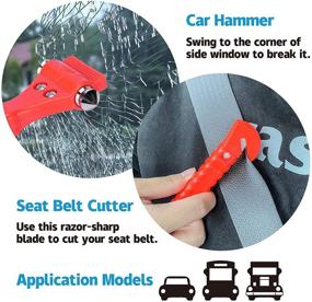 img 3 attached to 🔨 2-Pack Car Safety Hammer Set with Window Glass Breaker and Seatbelt Cutter – Essential Vehicle Emergency Escape and Rescue Tool
