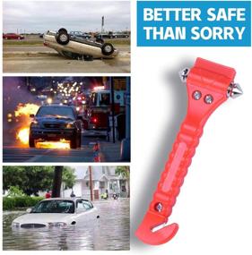 img 1 attached to 🔨 2-Pack Car Safety Hammer Set with Window Glass Breaker and Seatbelt Cutter – Essential Vehicle Emergency Escape and Rescue Tool