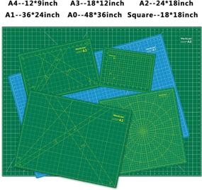 img 2 attached to Large Double Sided 5-Layer Gridded Green/Black PVC Cut Mat for Sewing, Quilting, Scrapbooking, Arts and Crafts - WORKLION Self Healing Cutting Mat, 24 x 36 inch