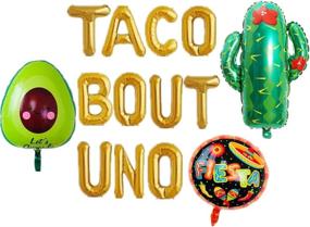 img 4 attached to 🌮 LaVenty Taco Bout UNO Balloon Garland Set: Fiesta Birthday Decorations for Cinco de Mayo and 1st Birthdays