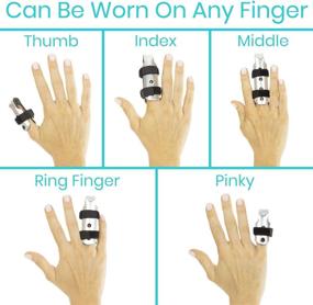 img 3 attached to 🖐️ Vive Finger Splints - Versatile Metal Aluminum Immobilizers with Foam - Pain Relief and Support for Trigger, Arthritis, Dislocations, or Broken Bones in Fingers - Left or Right Hand