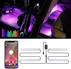 img 3 attached to 🚗 Enhance Your Car's Interior with VIDEN Car Interior LED Lights - APP Controlled, Waterproof, and Music Sound-Activated Lighting Solution with USB Port Car Charger Light Bar