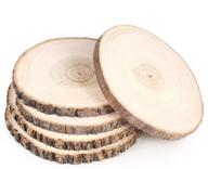 🌲 5-pack of round rustic wood slices, 7-9 inches - perfect for weddings, table centerpieces, and diy projects logo