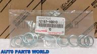 🔧 set of 10 oem toyota 12157-10010 crushable steel gaskets for oil drain plug logo