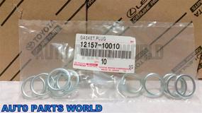 img 3 attached to 🔧 Set of 10 OEM Toyota 12157-10010 Crushable Steel Gaskets for Oil Drain Plug