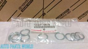 img 1 attached to 🔧 Set of 10 OEM Toyota 12157-10010 Crushable Steel Gaskets for Oil Drain Plug