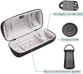 img 1 attached to 🔊 LTGEM Travel Protective Case for Bose SoundLink Revolve+ (Series II) Speaker: Portable Bluetooth 360 Speaker Organizer with Cradle & Charger Storage