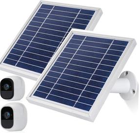 img 4 attached to 🌞 iTODOS Solar Panel Kit: Compatible with Arlo Pro and Arlo Pro2 Camera, 11.8ft Cable and Adjustable Mount (2 Pack, Silver)