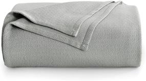 img 4 attached to 🌿 Bamboo Cooling Blankets: Stay Cool this Summer with Breathable, Soft, and Lightweight Blankets for Adults, Children, and Babies - All-Season Uses - Gray, 59"x79