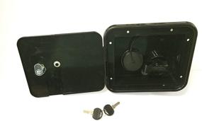 img 4 attached to 🔒 Secure Your RV Trailer Water Hatch with Valterra Black Gravity/City Fill Dish Lock & Keys
