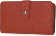 premium mundi madame secretary rfid women's leather wallet clutch: eco-friendly and stylish (cognac) logo