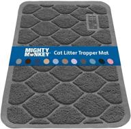 🐱 mighty monkey durable easy clean cat mat: ultimate litter catching mats for clean floors, gentle on sensitive kitty paws, large size & slip resistant! logo