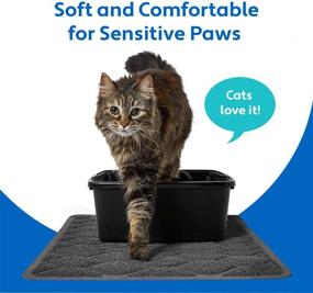 img 2 attached to 🐱 MIGHTY MONKEY Durable Easy Clean Cat Mat: Ultimate Litter Catching Mats for Clean Floors, Gentle on Sensitive Kitty Paws, Large Size & Slip Resistant!