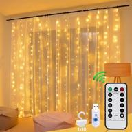 🌟 300 led curtain lights: versatile fairy lights for bedroom & more with remote control and usb interface for easy operation логотип