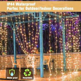 img 3 attached to 🌟 300 LED Curtain Lights: Versatile Fairy Lights for Bedroom & More with Remote Control and USB Interface for Easy Operation