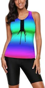 img 4 attached to Aleumdr Womens Racerback Tankini Swimsuits: Stylish Women's Clothing in Swimsuits & Cover Ups