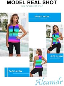 img 2 attached to Aleumdr Womens Racerback Tankini Swimsuits: Stylish Women's Clothing in Swimsuits & Cover Ups