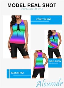 img 3 attached to Aleumdr Womens Racerback Tankini Swimsuits: Stylish Women's Clothing in Swimsuits & Cover Ups