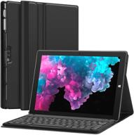 chesona microsoft surface pro 7 case with keyboard - compatible with surface pro 6/5/4 tablets - 12.3 inch folio stand, detachable wireless type cover - black logo