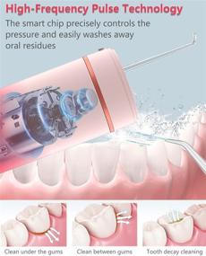 img 2 attached to 🚿 Cordless Dental Water Flosser - Teeth Cleaning Kit for Oral Irrigator, Braces - 4 Modes, 4 Replaceable Jet Tips - IPX6 Waterproof Foldable Mini - Home and Travel