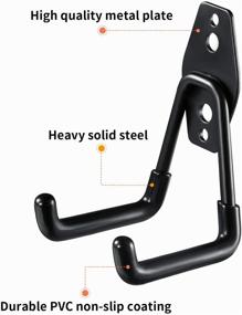 img 2 attached to 🔧 HUPBIPY 12 Pack Heavy Duty Garage Hooks: Ultimate Organizer for Power Tools, Ladders, Bikes, and More!