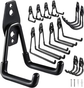 img 4 attached to 🔧 HUPBIPY 12 Pack Heavy Duty Garage Hooks: Ultimate Organizer for Power Tools, Ladders, Bikes, and More!