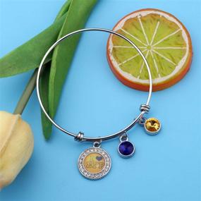 img 2 attached to 🔵 Sigma Gamma Rho Sorority Bracelet 1922 BAUNA Sorority Paraphernalia Gift SGR Charm Bracelet Present for Her