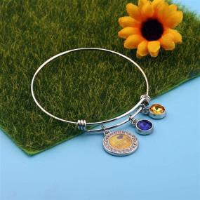 img 3 attached to 🔵 Sigma Gamma Rho Sorority Bracelet 1922 BAUNA Sorority Paraphernalia Gift SGR Charm Bracelet Present for Her