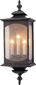 img 1 attached to Feiss OL2602ORB Market Square Outdoor Lighting Wall Sconce, Bronze, 3-Light (9x25 inches) 180watts