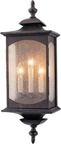 img 2 attached to Feiss OL2602ORB Market Square Outdoor Lighting Wall Sconce, Bronze, 3-Light (9x25 inches) 180watts