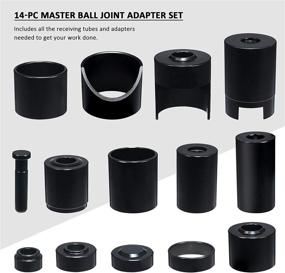 img 2 attached to Orion Motor Tech Ball Joint Press Adapters Tool Kit - Compatible with Ford F-Series, Chevy Silverado, Dodge Ram, GMC Sierra - U/Ball Joints Removal Separator - Works with C-Frame Press