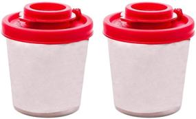 img 4 attached to 🧂 2 Pcs Salt and Pepper Shakers with Red Lids - Airtight Containers for Spices, Salts, and Powders - Perfect for Home, Outdoors, Camping, and Travel