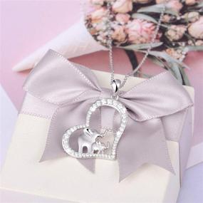img 2 attached to 🐘 High-Quality FREECO S925 Sterling Silver Lucky Elephant Love Heart Mother and Daughter Necklace for Women and Girls - Enhance your SEO