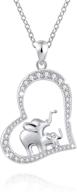 🐘 высококачественное ожерелье freeco из стерлингового серебра s925 с удачным слоником и сердцем для матери и дочери - улучшите свою seo логотип