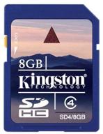 📸 kingston digital twin pack - 8gb sdhc class 4 flash card (2 pieces) logo