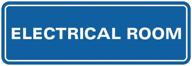 standard electrical room door/wall sign - blue - medium logo