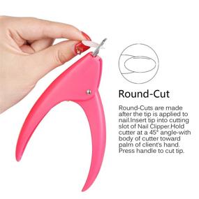img 1 attached to Dr.nail Acrylic Nail Clipper: Precision False Nail Cutter 💅 and Trimmer for Professional Artificial Nail Art Manicure in Pink