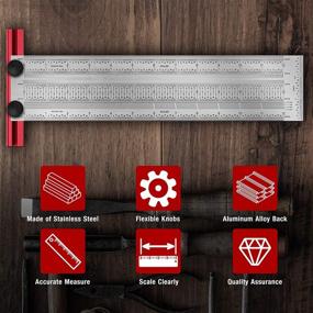 img 3 attached to 🔨 MasterCrafted Precision Woodworking: Stainless Positioning Carpenter Tool