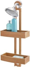 img 4 attached to 🚿 Organize Your Shower with the iDesign Formbu Bamboo Hanging Shower Caddy: Perfect for Shampoo, Conditioner, Soap, Razors, Towels, Loofahs, and More!