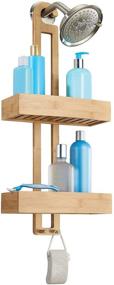 img 3 attached to 🚿 Organize Your Shower with the iDesign Formbu Bamboo Hanging Shower Caddy: Perfect for Shampoo, Conditioner, Soap, Razors, Towels, Loofahs, and More!